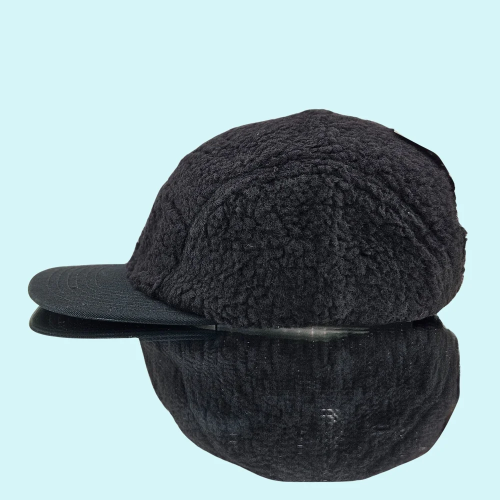 Parks Project Hat Cap Black Trail Crew 5 Panel Sherpa Fleece Hat Outdoor Hiking